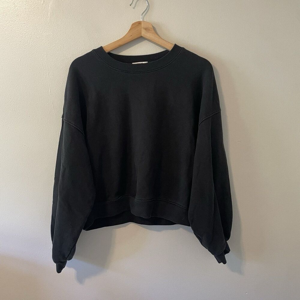 Agolde Women’s Balloon Sleeved Sweatshirt Crewneck Oversized Sz M Made In USA - Picture 2 of 6